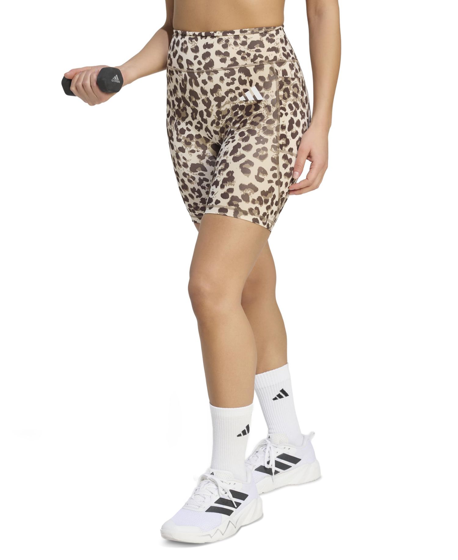 Women's Optime Essentials Leopard Print Short Leggings
