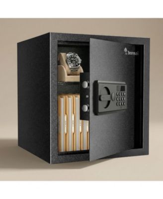 1.2 Cu Ft Safe Box with Lighted Keypad, Type-C Emergency Power, Dual Steel Bolts and Removable Shelf for Home/Office Security