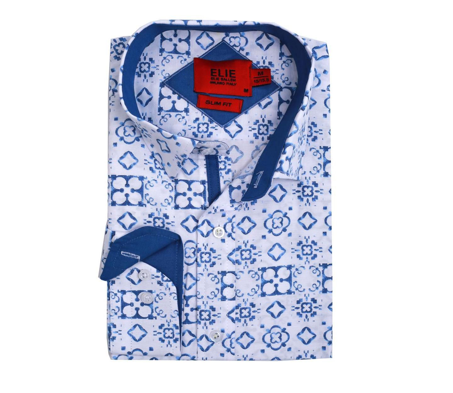 Мужская рубашка Elie Balleh Slim Fit Stylish Button-Down — фото 2