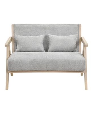 Modern Loveseat Sofa for Small Rooms with Cushioned Seat and Wood Frame