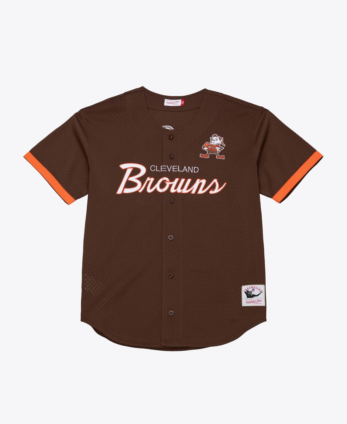 Mitchell & Ness Men's Brown Cleveland Browns Head Coach Mesh Full-Button Fashion Jersey
