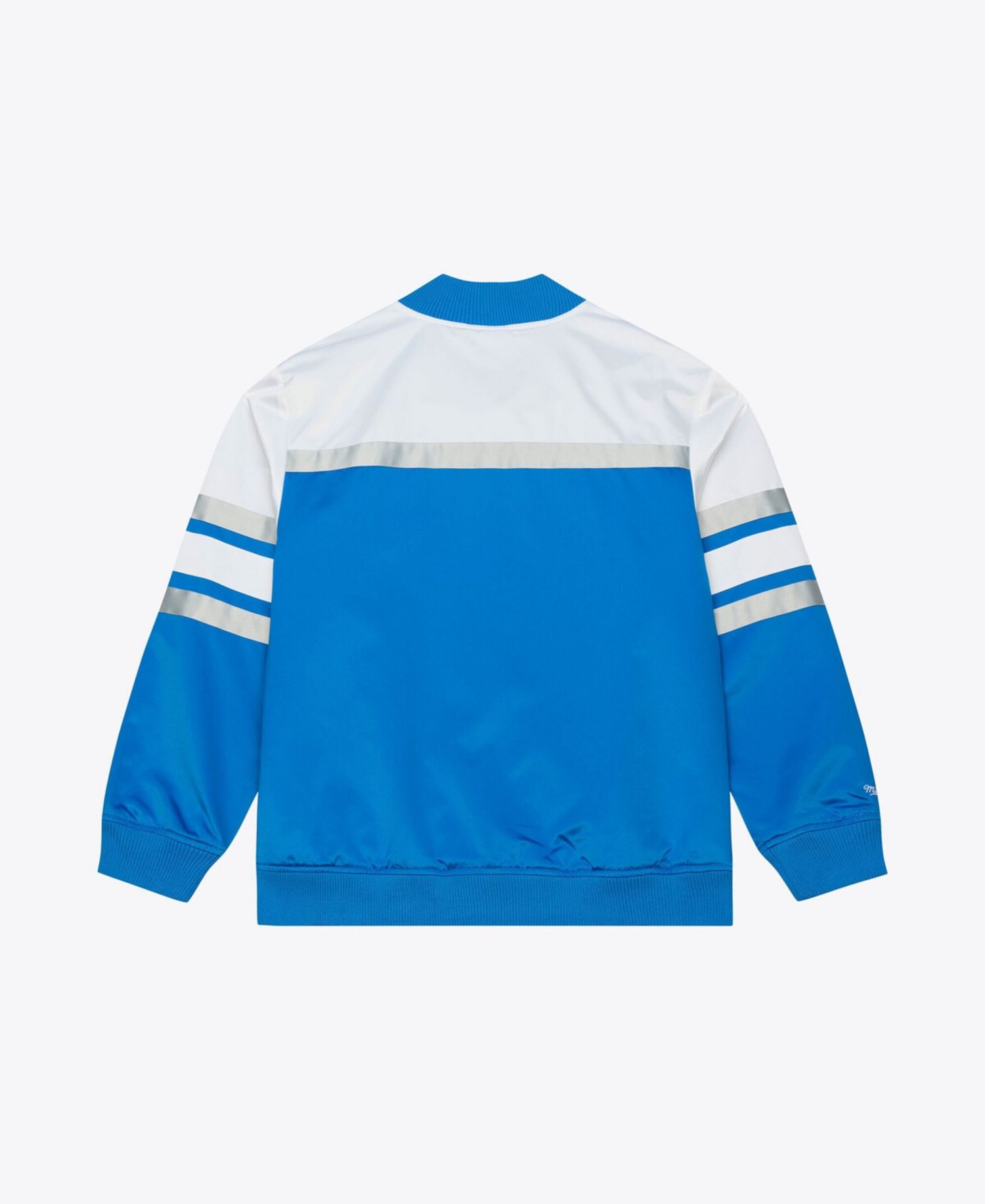 Men's Blue Detroit Lions Head Coach Lightweight Full-Snap Satin Jacket