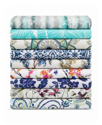 Printed Double Brushed 1500-Thread Count Soft Microfiber Sheet Sets
