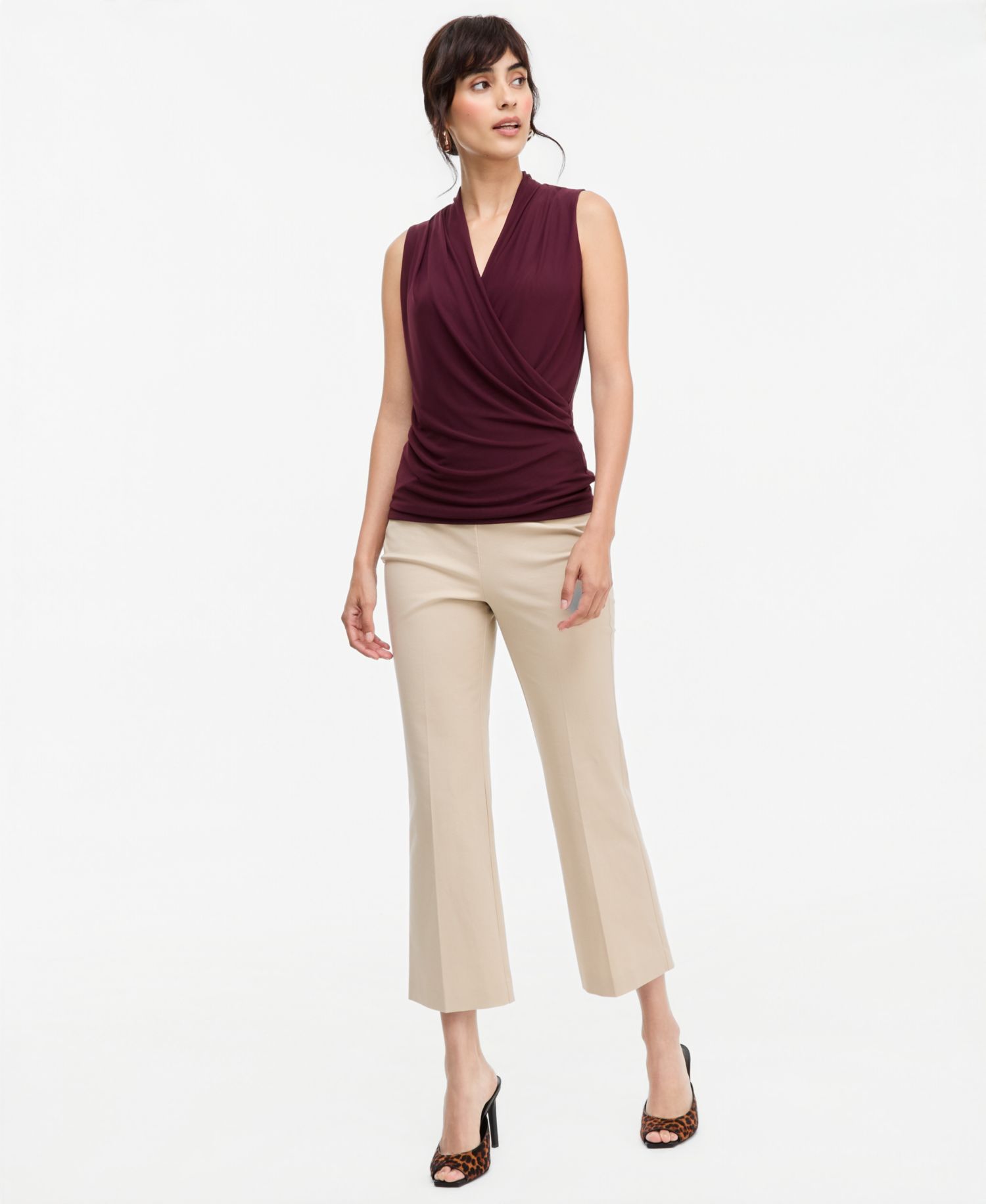 Women's Mesh Surplice Tank