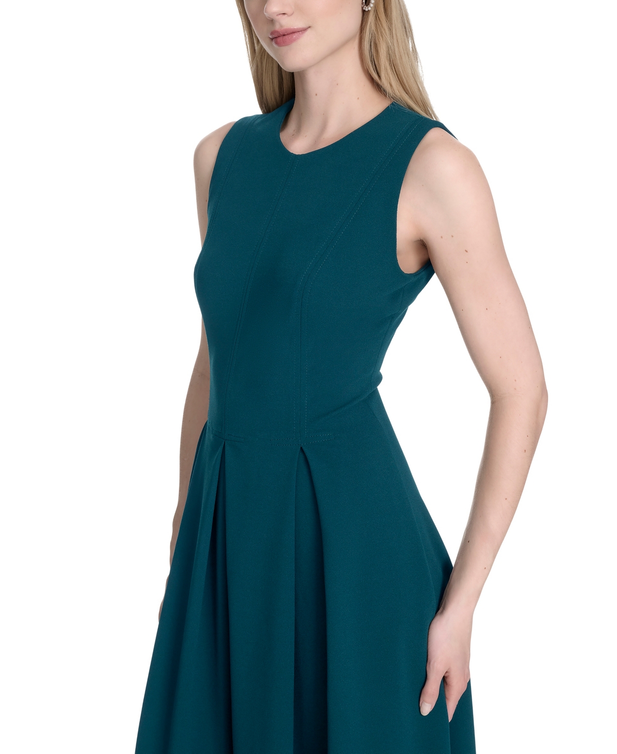 Calvin Klein Women's Sleeveless Midi A-Line Dress