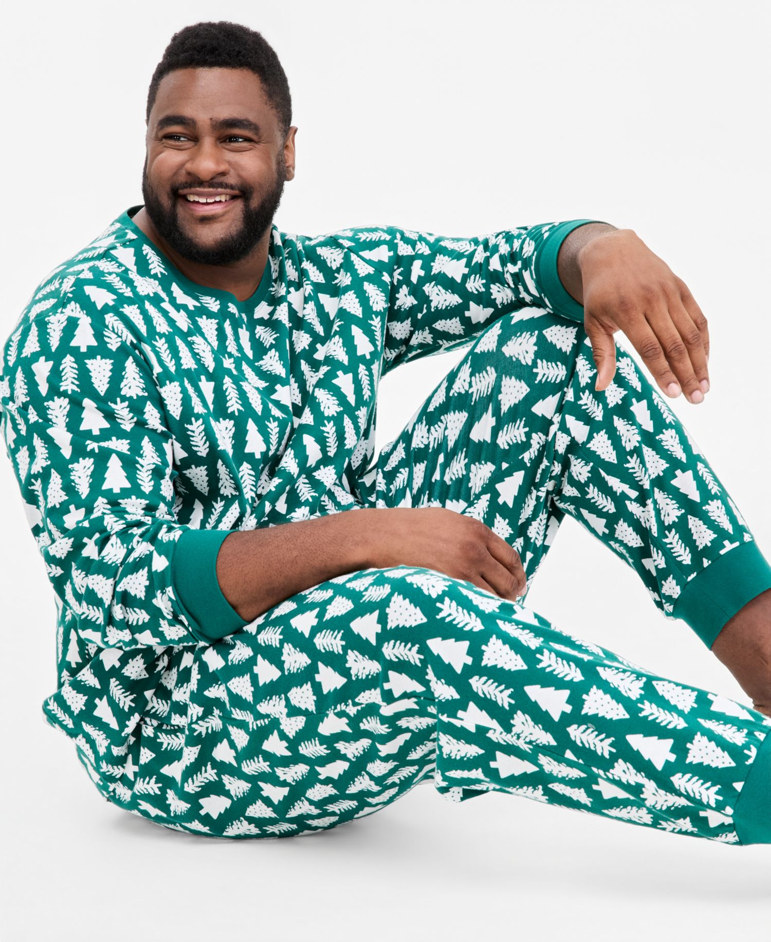 Men's Big & Tall Tree Geo Pajamas Set