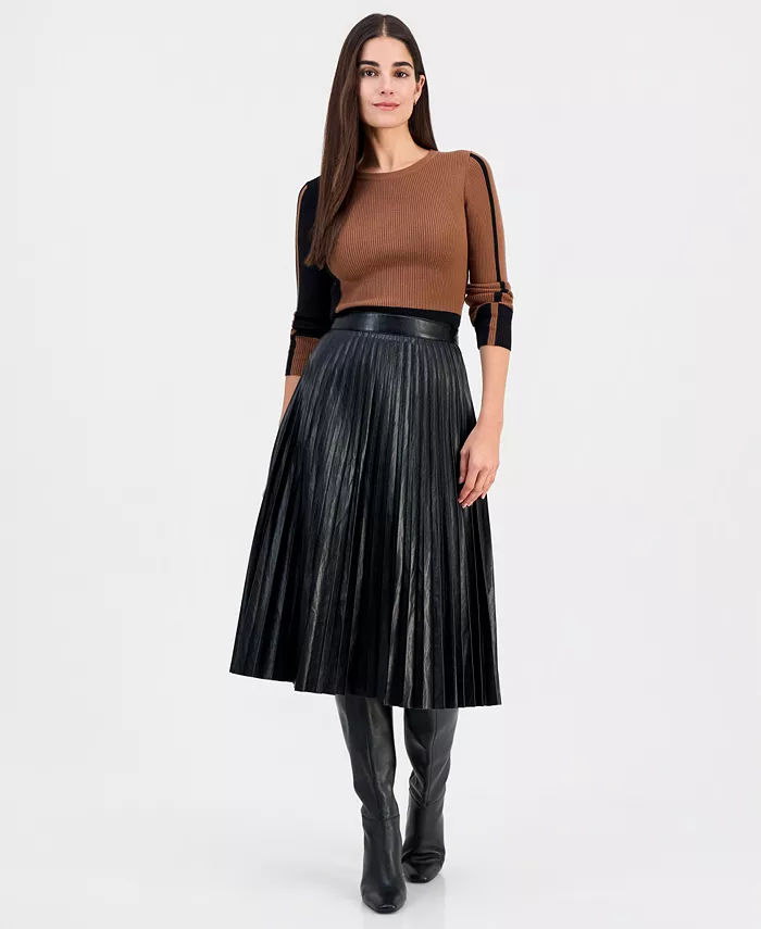 Women's Pleated Midi Skirt