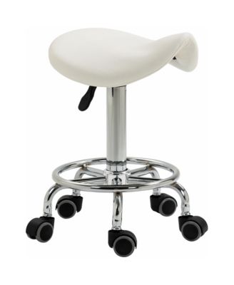 Saddle Stool Adjustable Rolling Salon Chair for Massage Spa