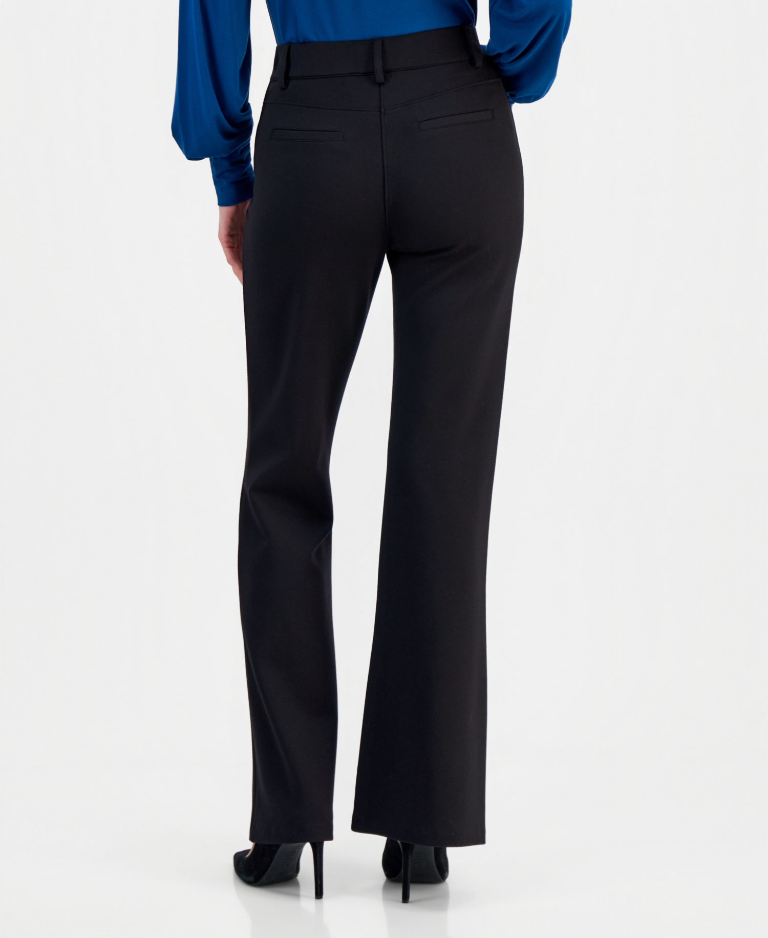 Women's Ponte Pintuck Pull-On Pants