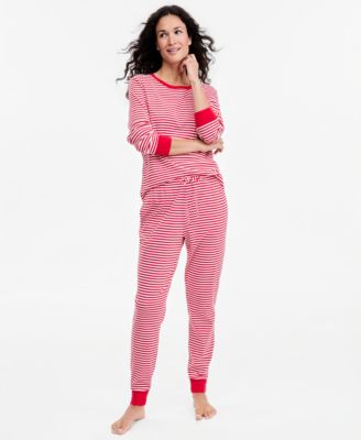 Women's Candy Cane Stripe Pajama Set
