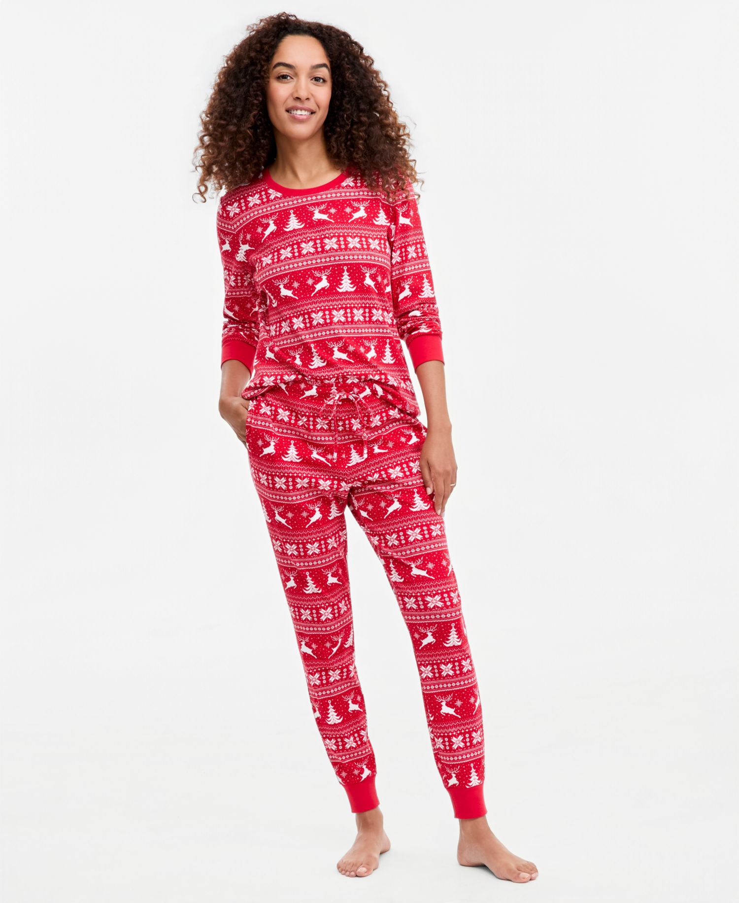 Women's Deer Fairisle Pajama Set