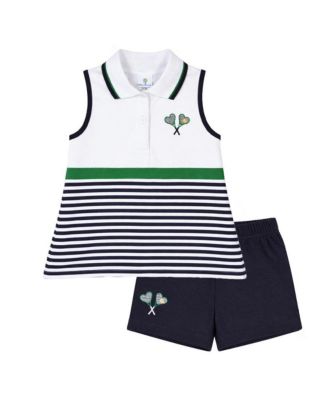 Toddler Boys 2T -4T Knit Short Set with Tennis Rackets
