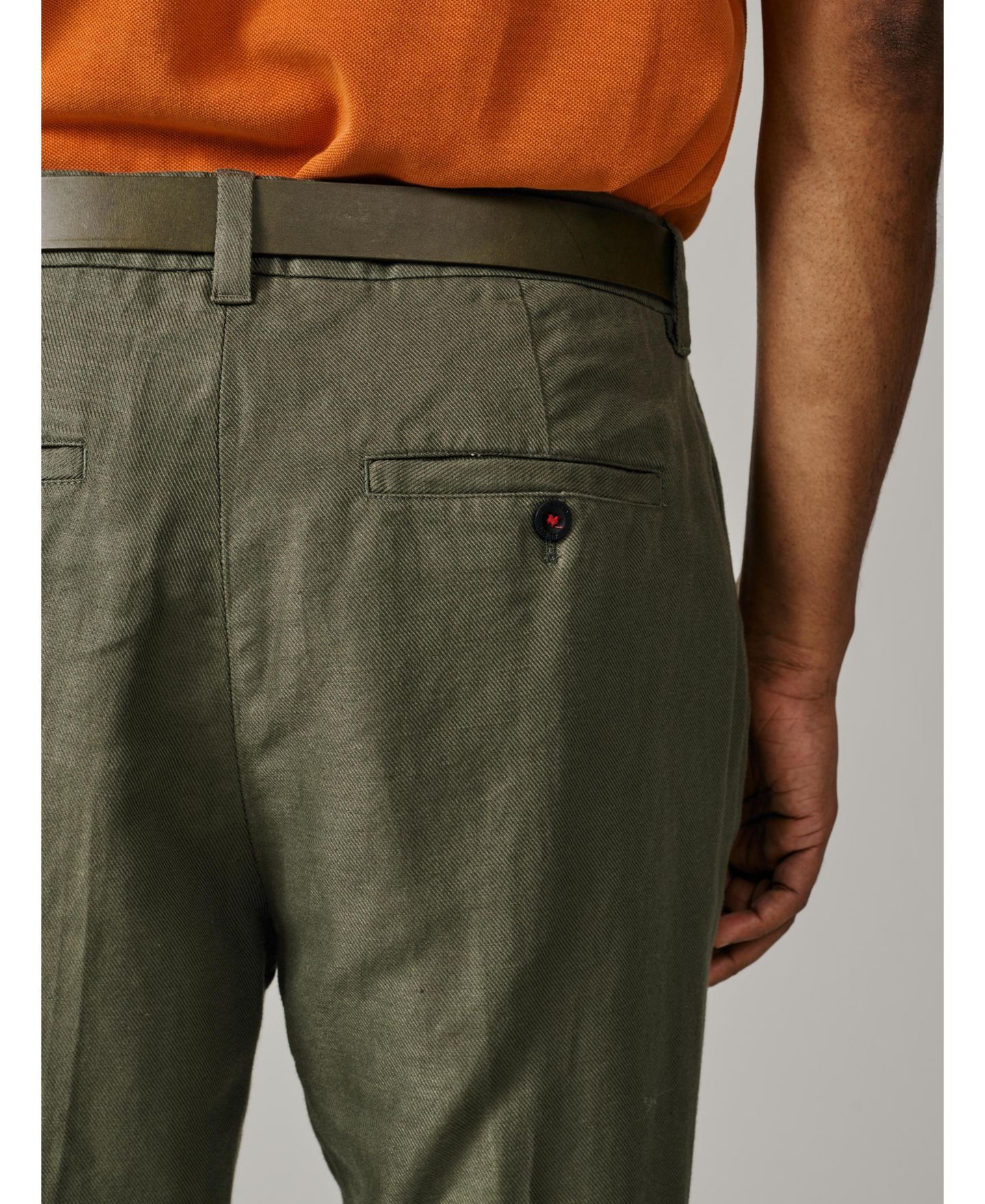 Мужские брюки Aubin Axholme Slim Leg Suit Trouser, цвет: Хаки — фото 5