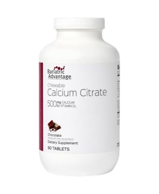 Bariatric Advantage Calcium Citrate Chewable 500 Milligram for Bariatric Surgery Patients High Potency, Easy Digest Tablets Calcium Citrate 90 Count