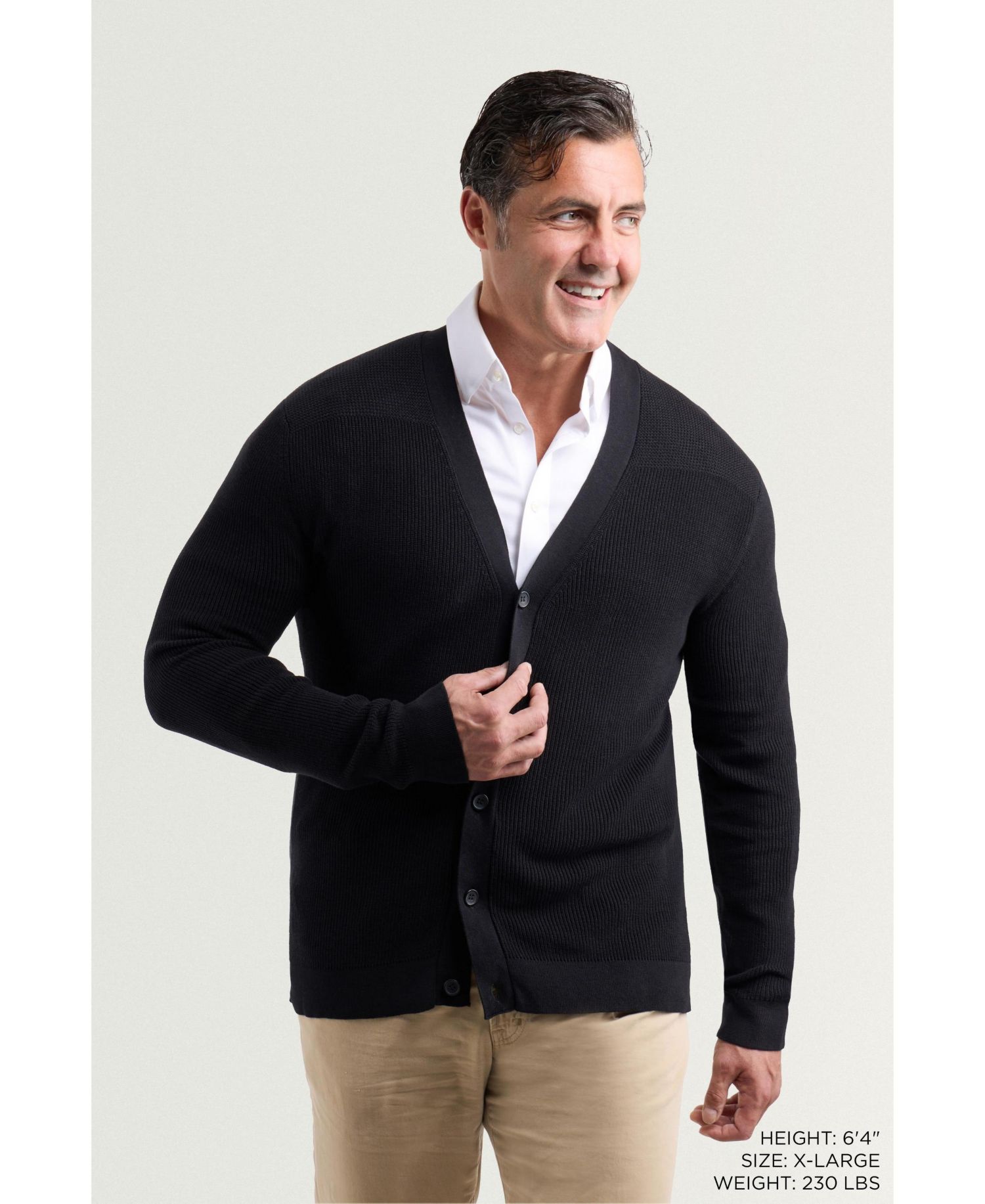 Big & Tall Cotton Cardigan Sweater
