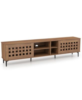 Modern TV Stand with 2 Doors and Storage Cabinets