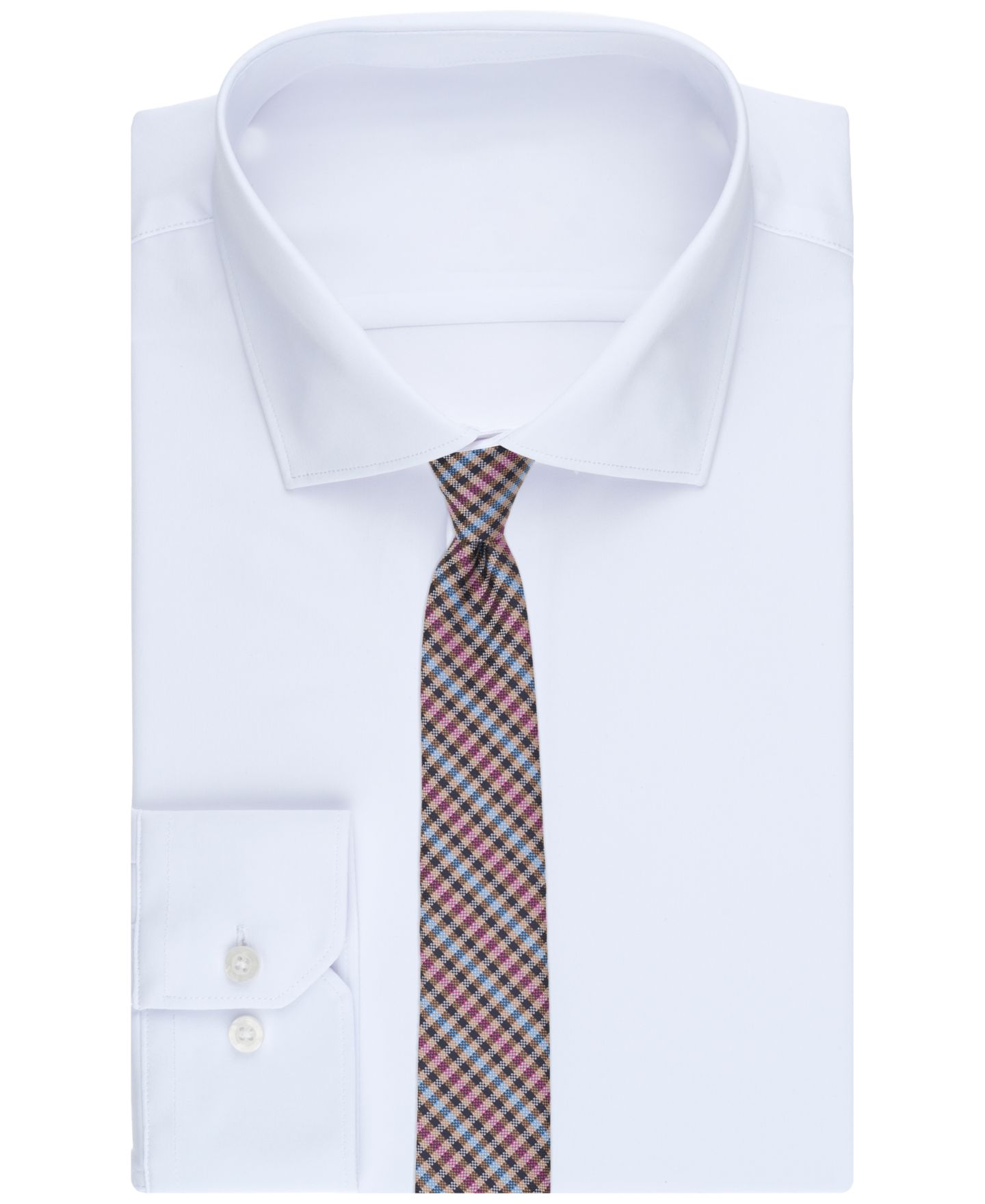 Мужской галстук Bar III Regatta Grid Pattern Tie, цвет: Серо-коричневый — фото 3
