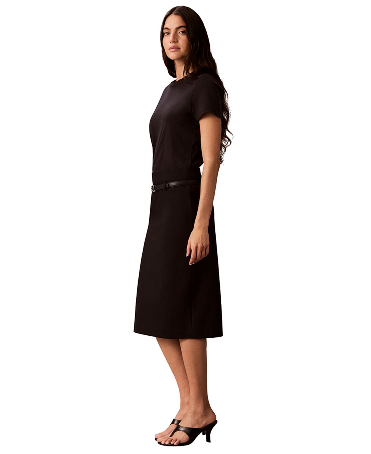 Petite Belted Pencil Skirt