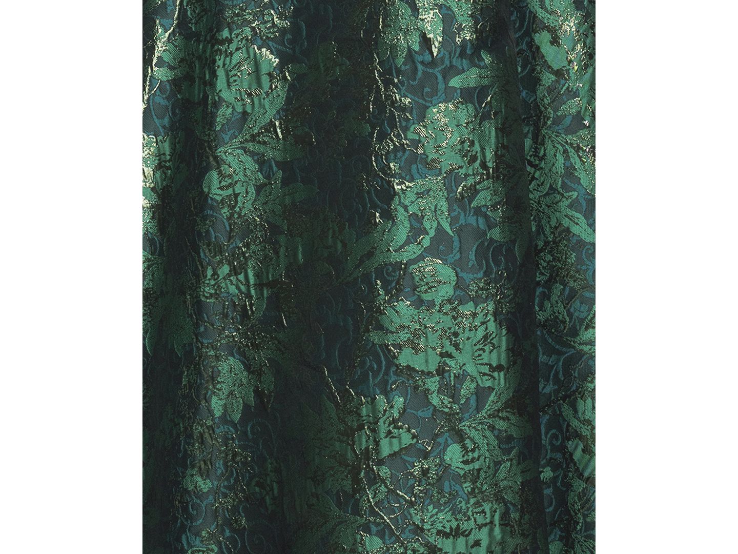 Женское платье XSCAPE Off-The-Shoulder Brocade Print Ball Gown, цвет: Зелёный / Золотой — фото 5