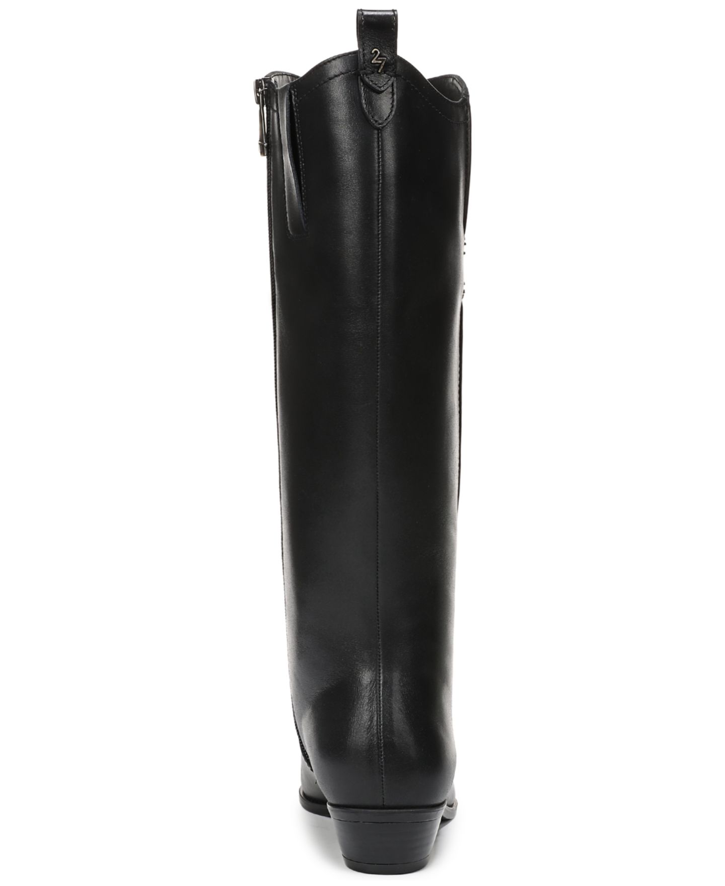 Женские ботинки 27 EDIT Naturalizer Brooke Western Regular, Narrow, and Extra Wide, Zipper Tall, цвет: Чёрный кожаный — фото 3