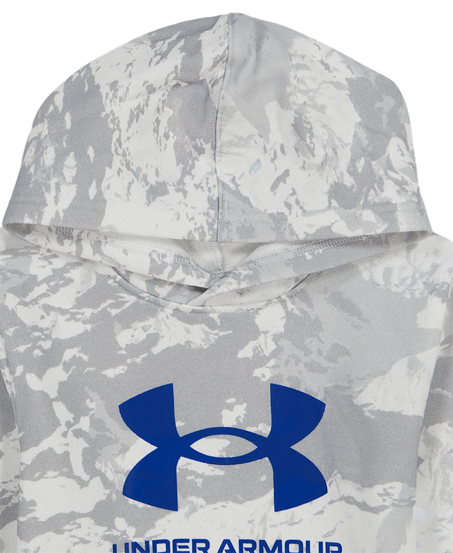 Детский комплект Under Armour Rival: флисовое худи и джоггеры, 2 предмета, цвет: Белый камуфляжный / Серый меланжевый — фото 3