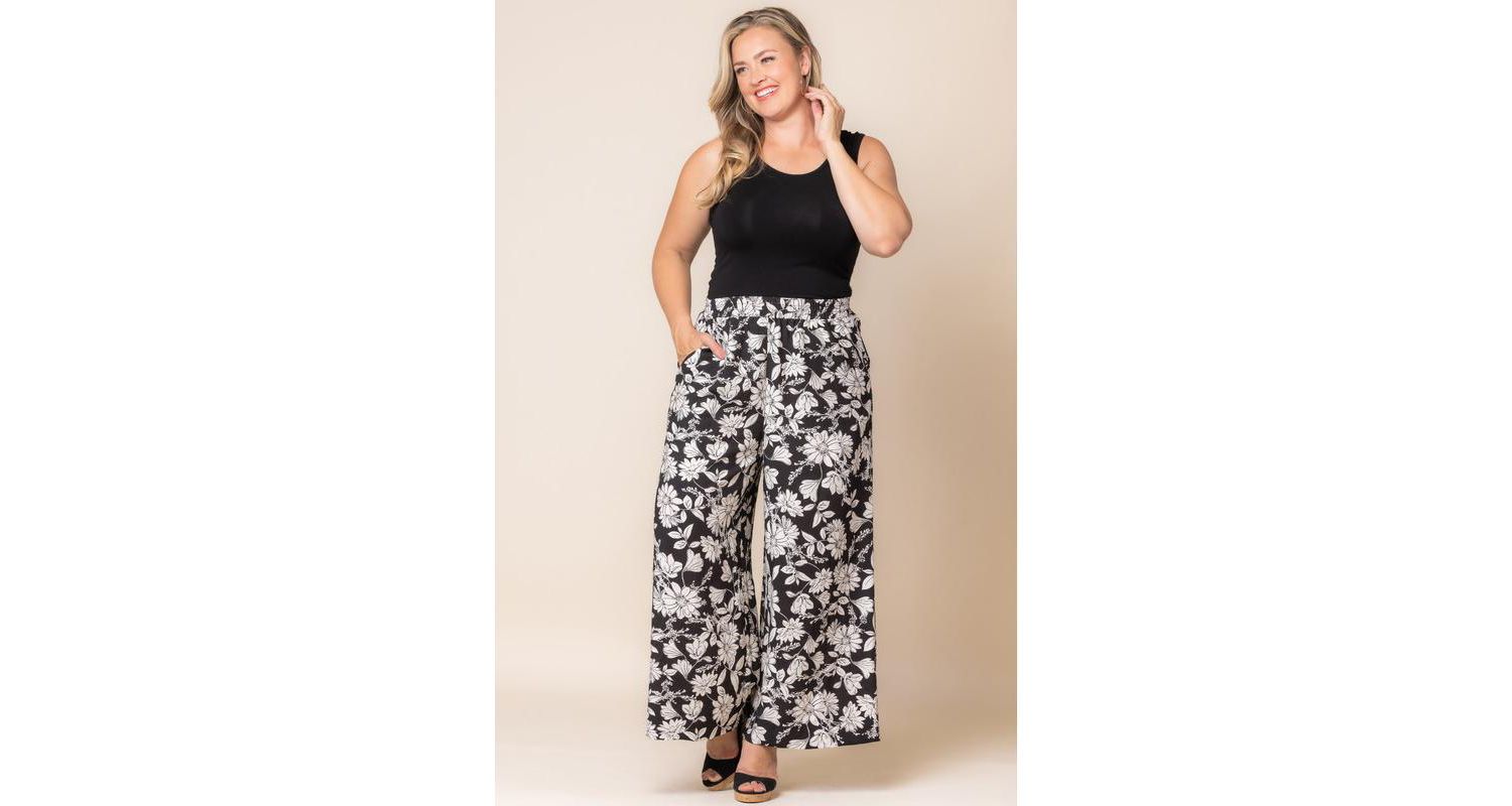 Plus Size Eva Wide Leg Palazzo Pants