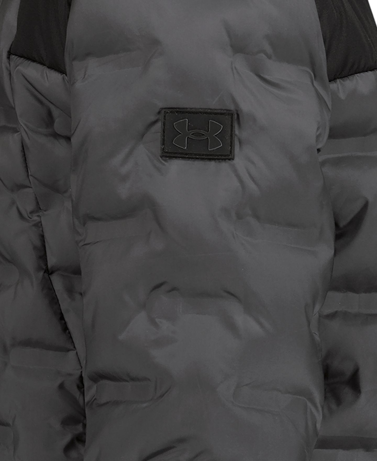 Куртка Under Armour Solid Full-Zip Puffer Hooded Jacket для мальчиков, цвет: Серый / Чёрный — фото 9