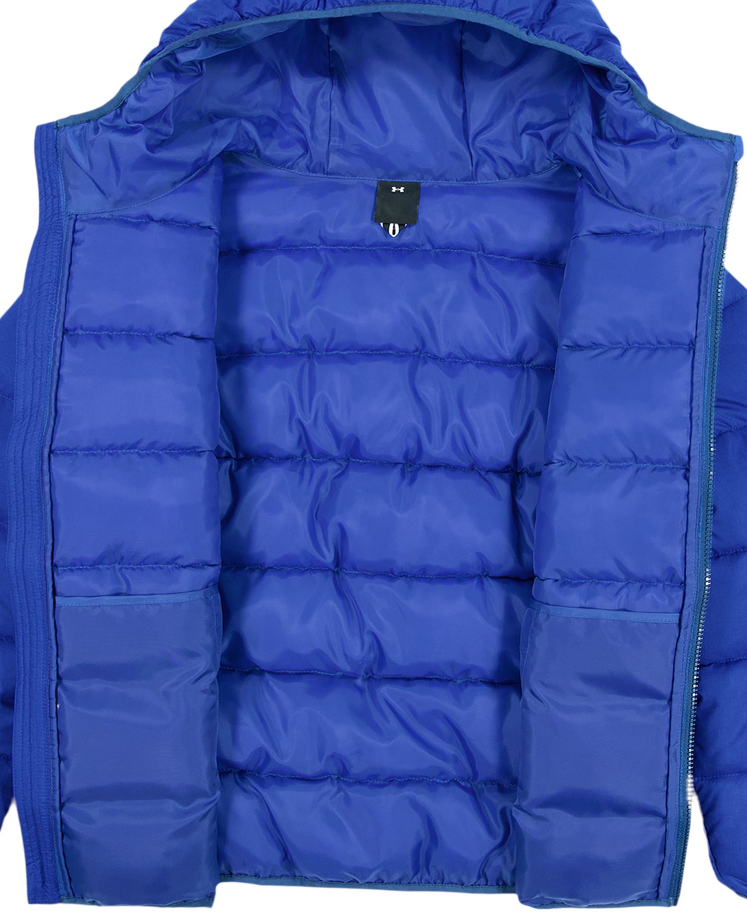 Boys' 8-20 Solid Logo Full-Zip Puffer Hooded Jacket