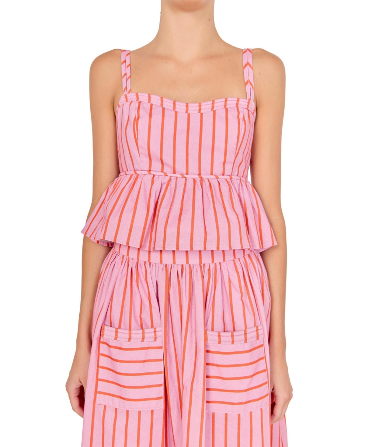 English Factory Women's Striped Sleeveless Top