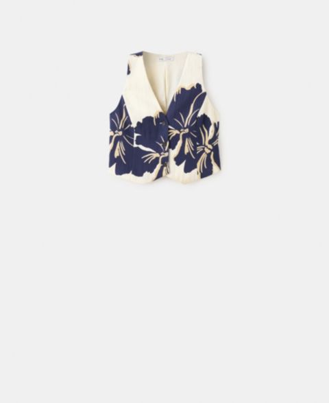 Женские жилеты MANGO Women's Floral-Printed Lyocell Vest
