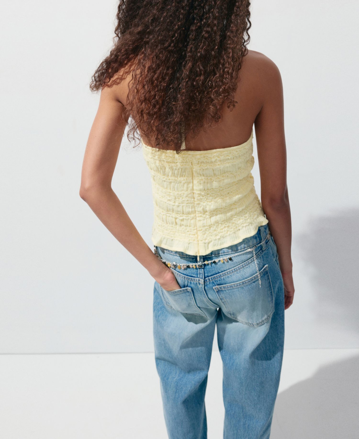 Women's Halter-Neck Crinkle Top