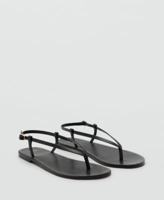 Women's Wide Strap Leather Sandals