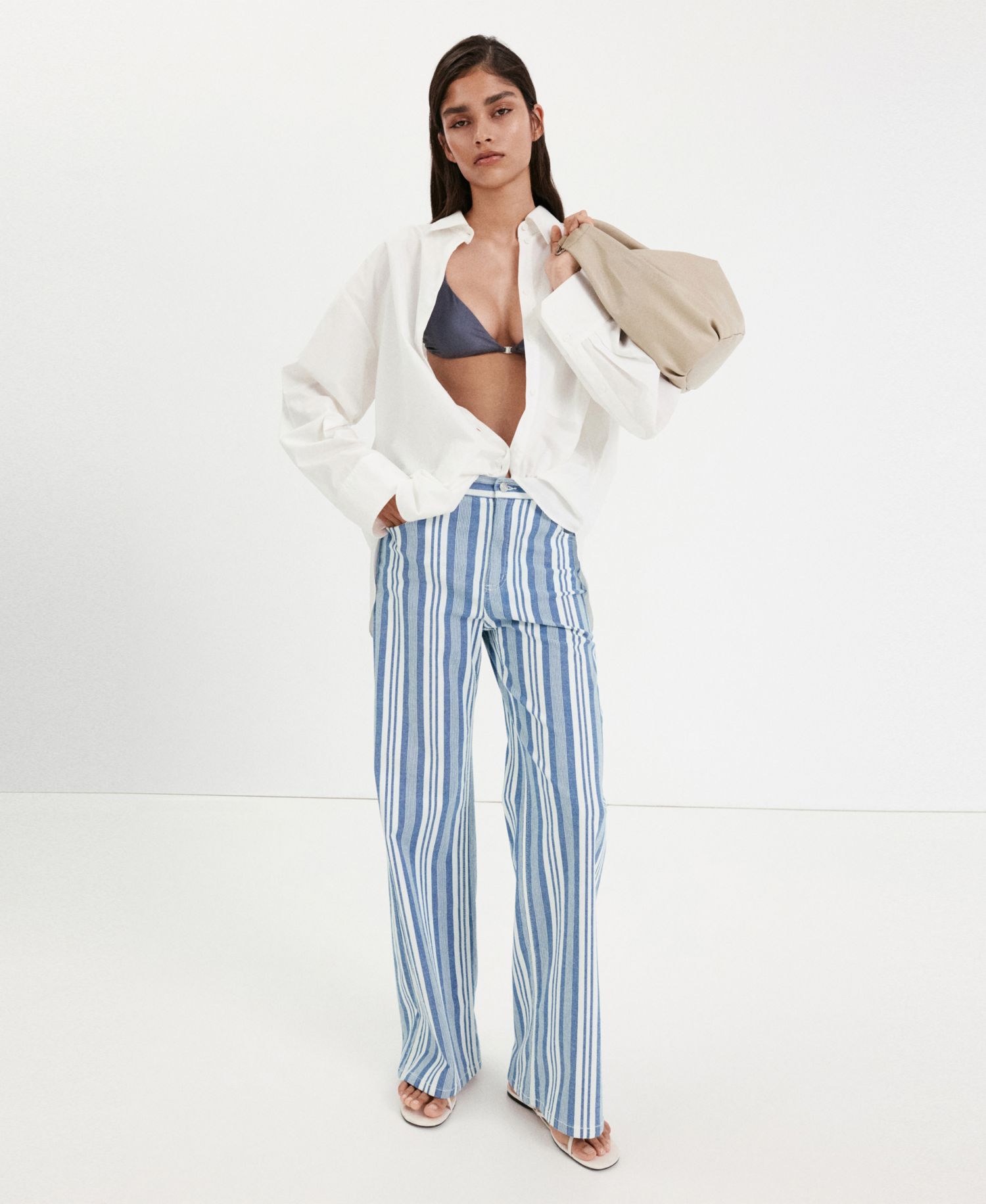 Women's Straight Striped Jeans