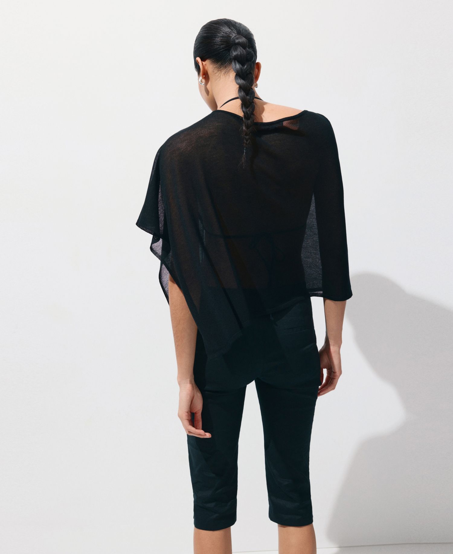 Women's Asymmetrical Knitted Cape