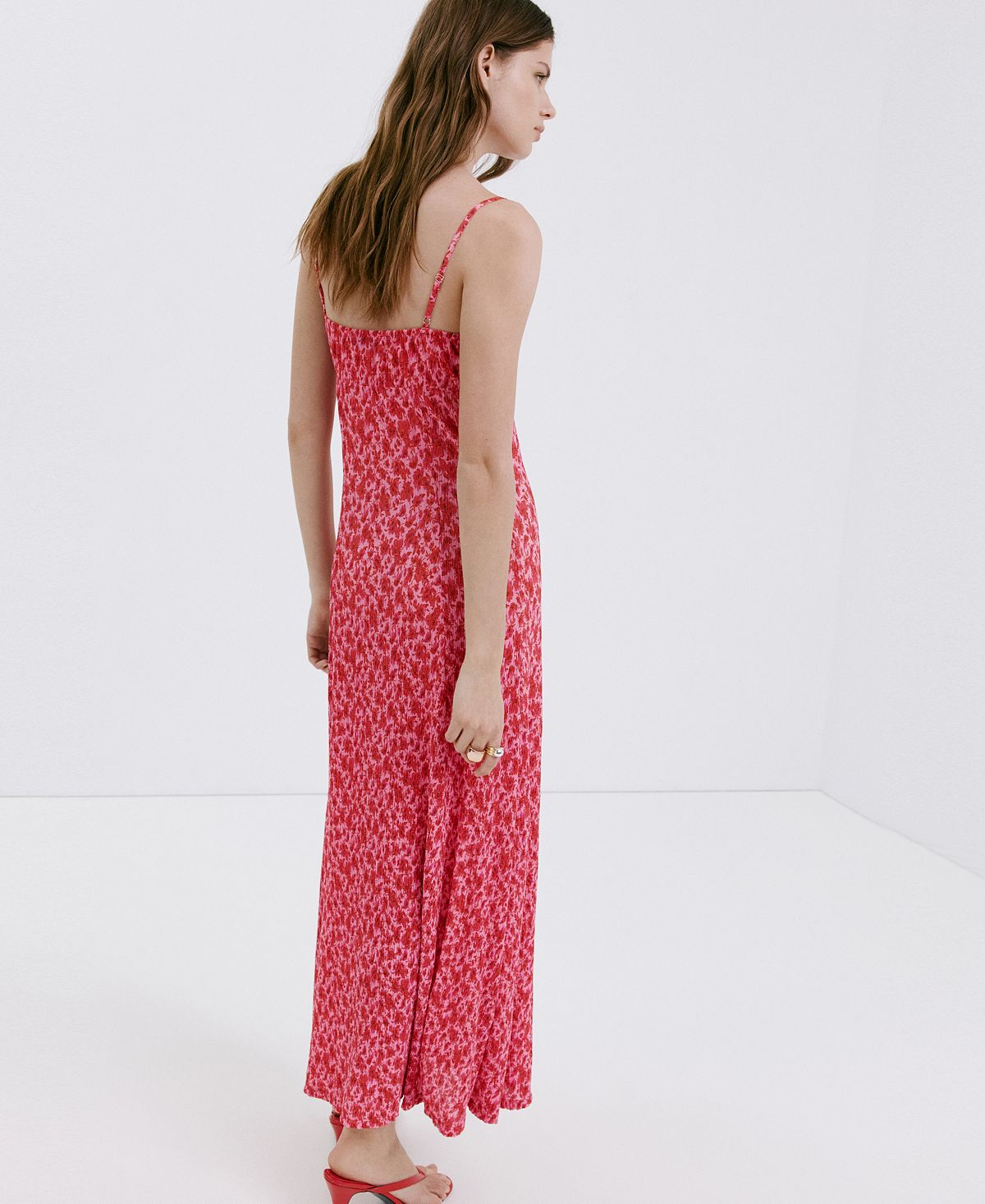 Mango Women's Floral-Print Pleated Dress view 3 — MAYCSS fashion products