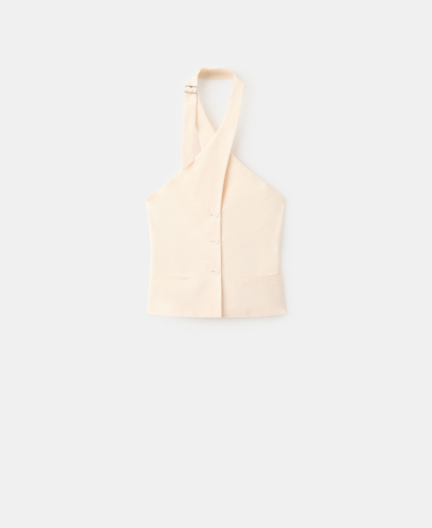 Women's Double-Breasted Linen Vest