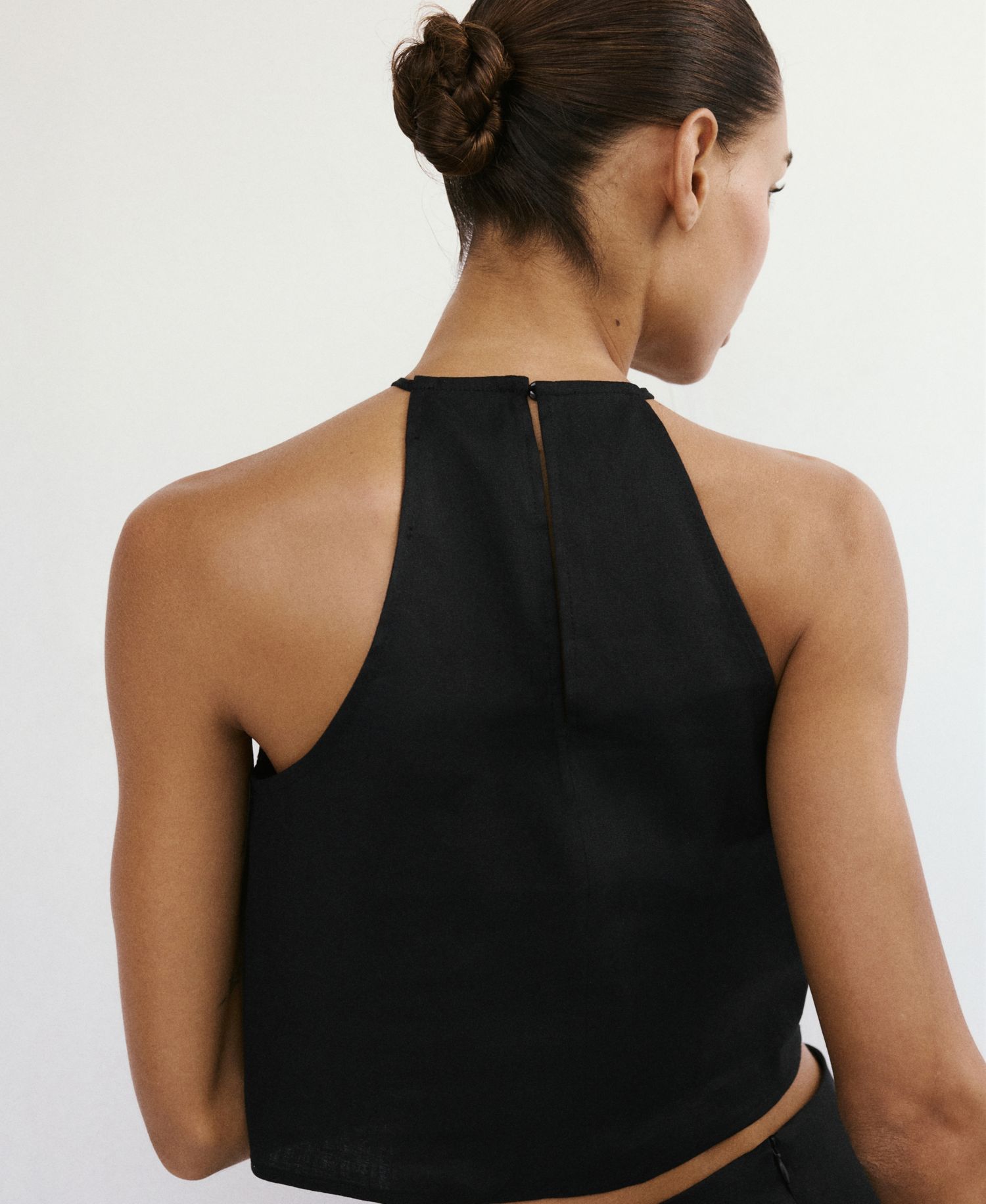 Women's Linen-Cotton Halter Top