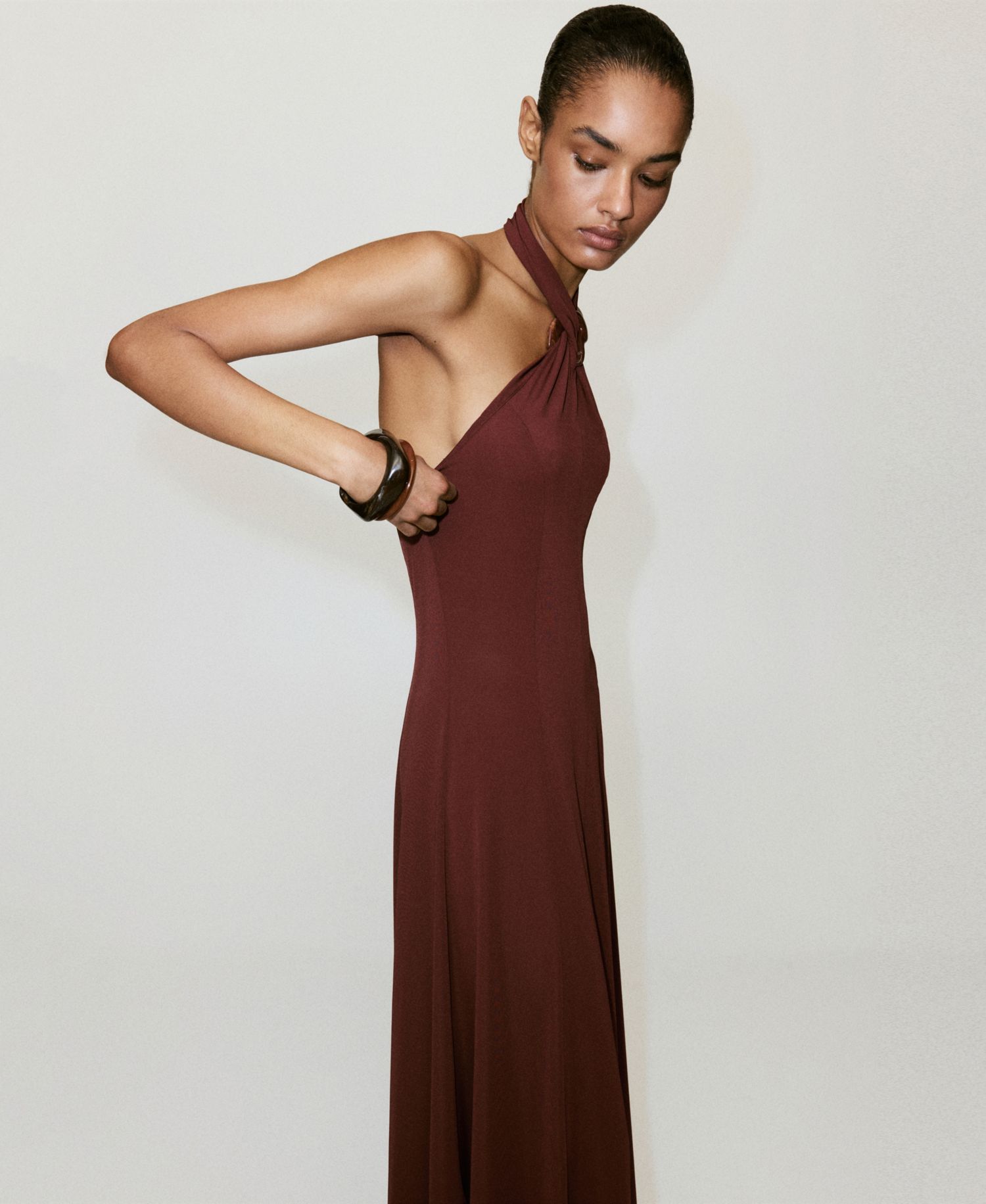 Women's Halter-Neck Knitted Dress