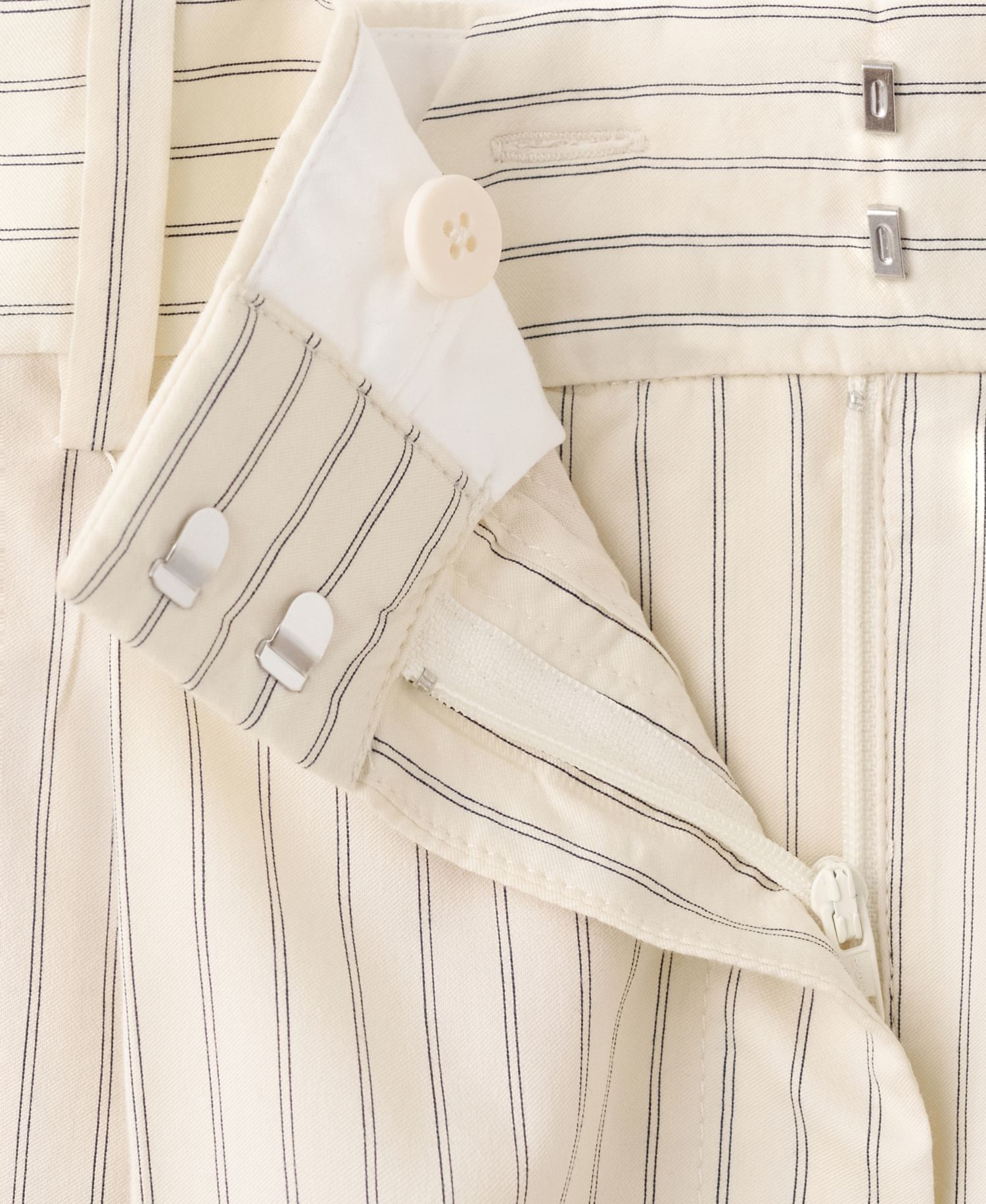Women's Pinstripe Pleated Bermuda Shorts