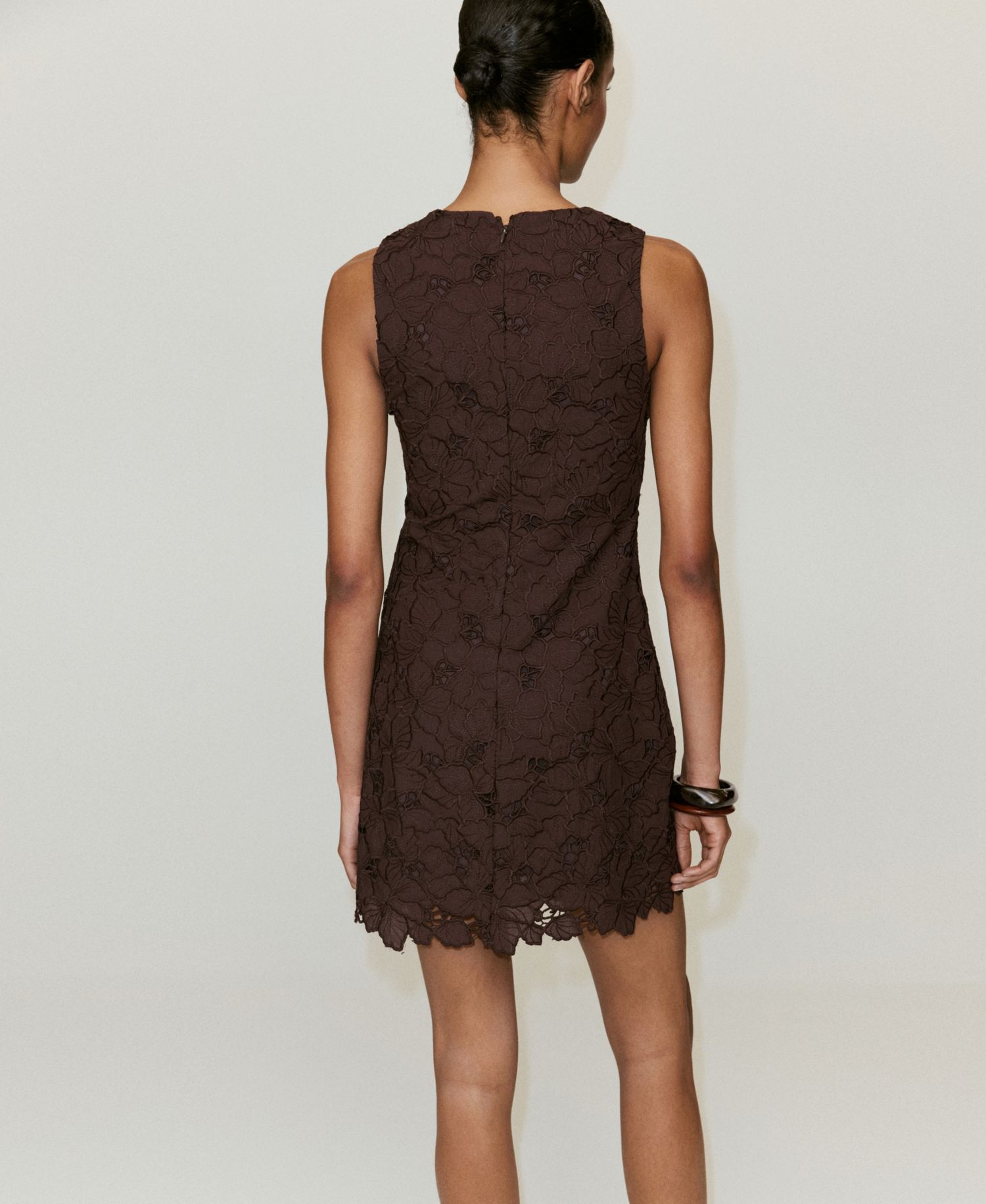 Women's Cutwork Embroidery Short Dress