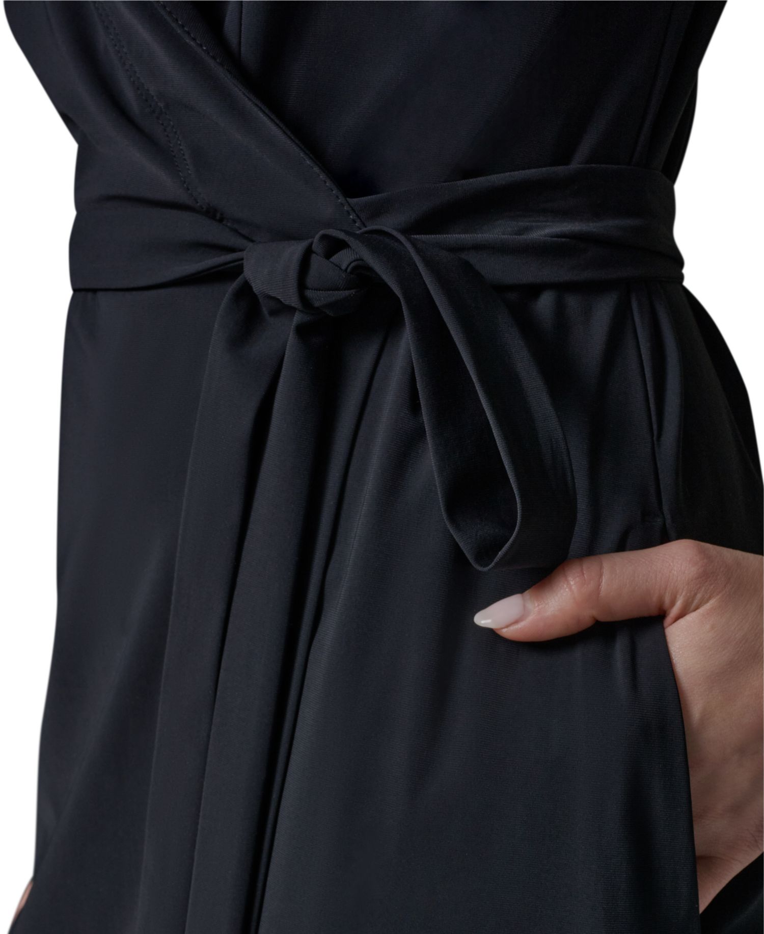 Women's 4-way Stretch Knit Elbow-Sleeve Collared Polo Dress
