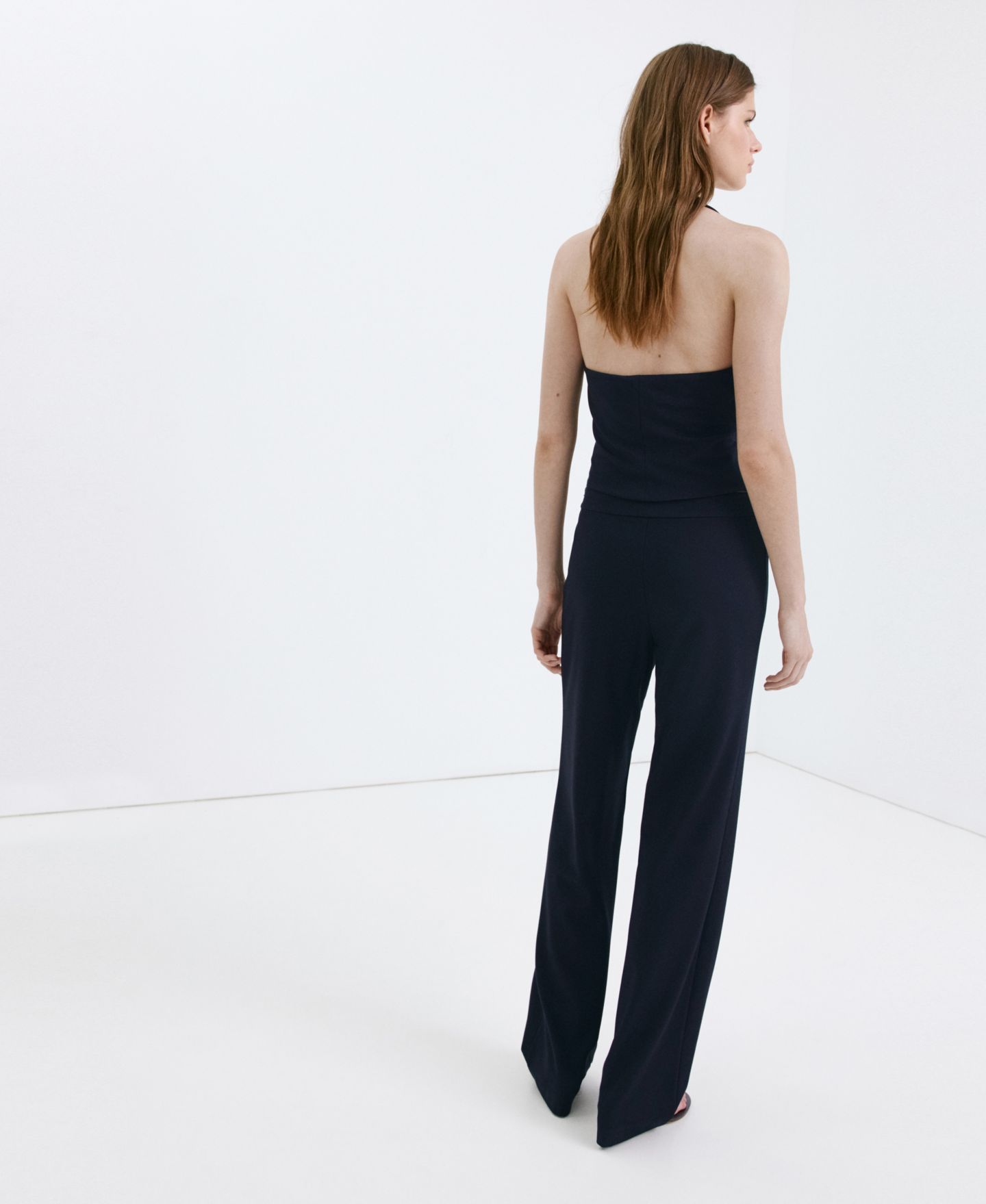 Женский жилет Mango Buttons Halter-Neck Vest, цвет: Тёмно-синий — фото 3