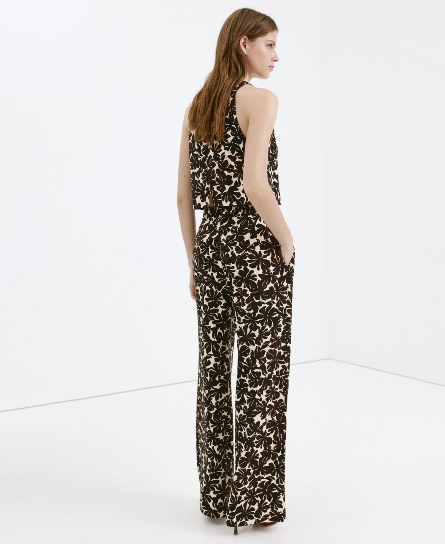 Women's Floral Print Straight Pants