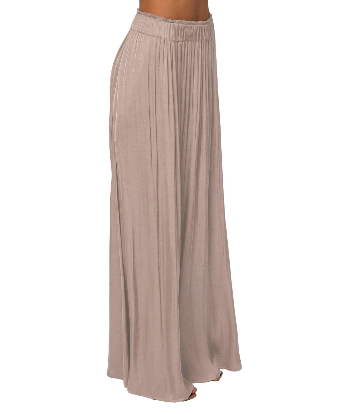 Женская юбка JLUXLABEL River Satin Maxi, цвет: Бежевый — фото 2