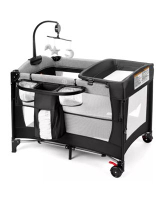 Baby 4-in-1 Portable Playard with Bassinet, Changing Table and Storage