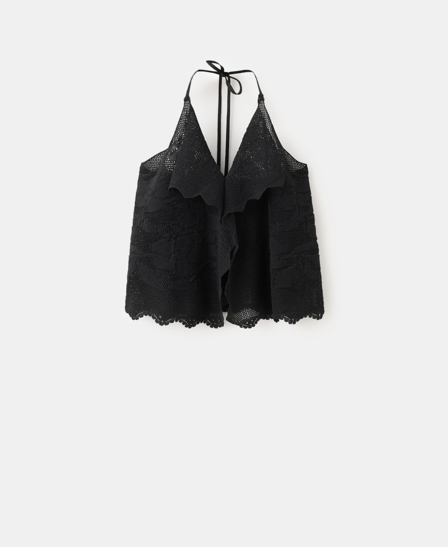 Women's Embroidered Knit Halter Top