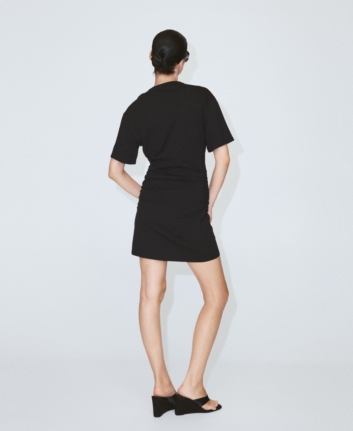 Women's Gathered Sides Cotton Dress