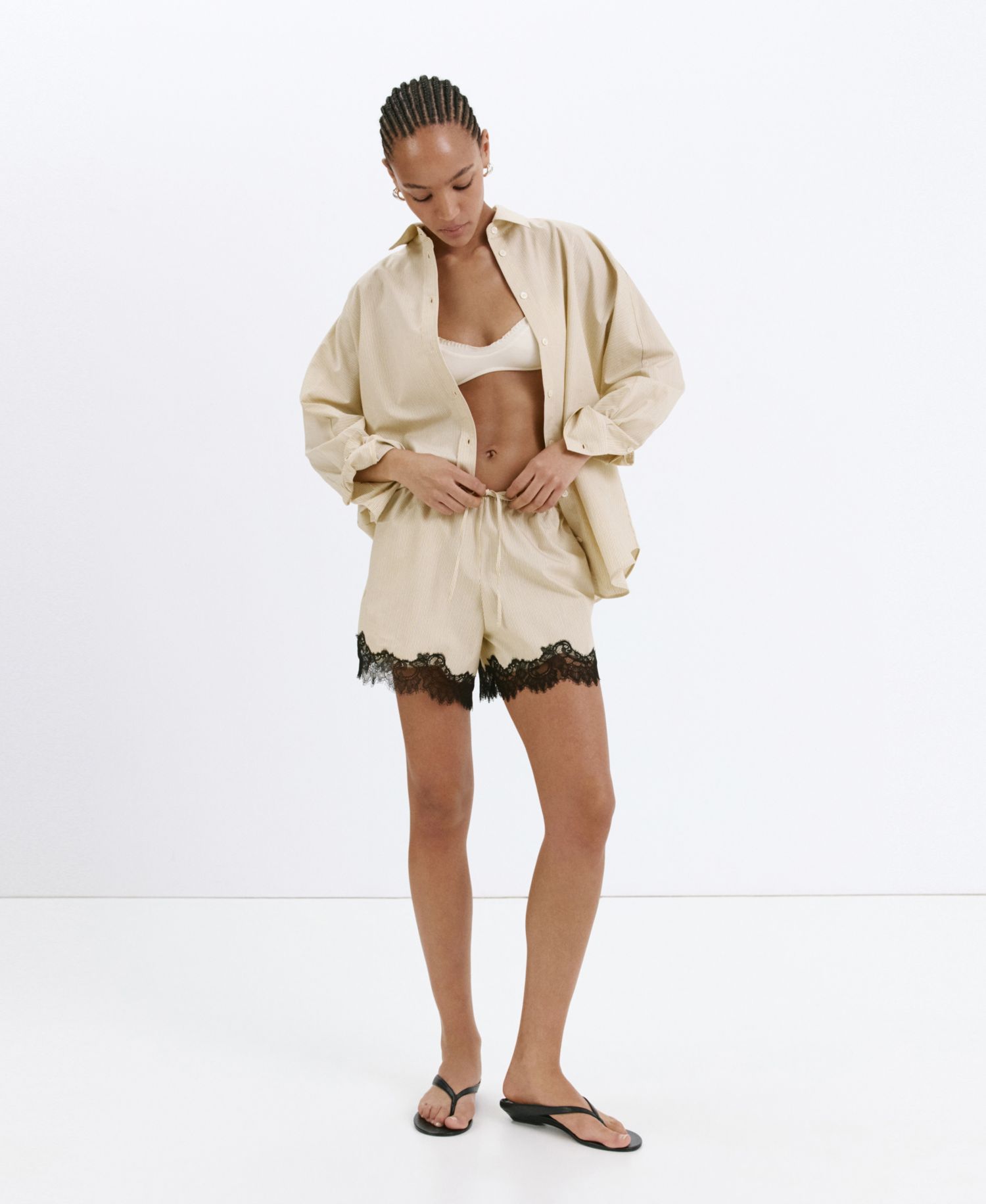 Women's Striped Poplin Shirt