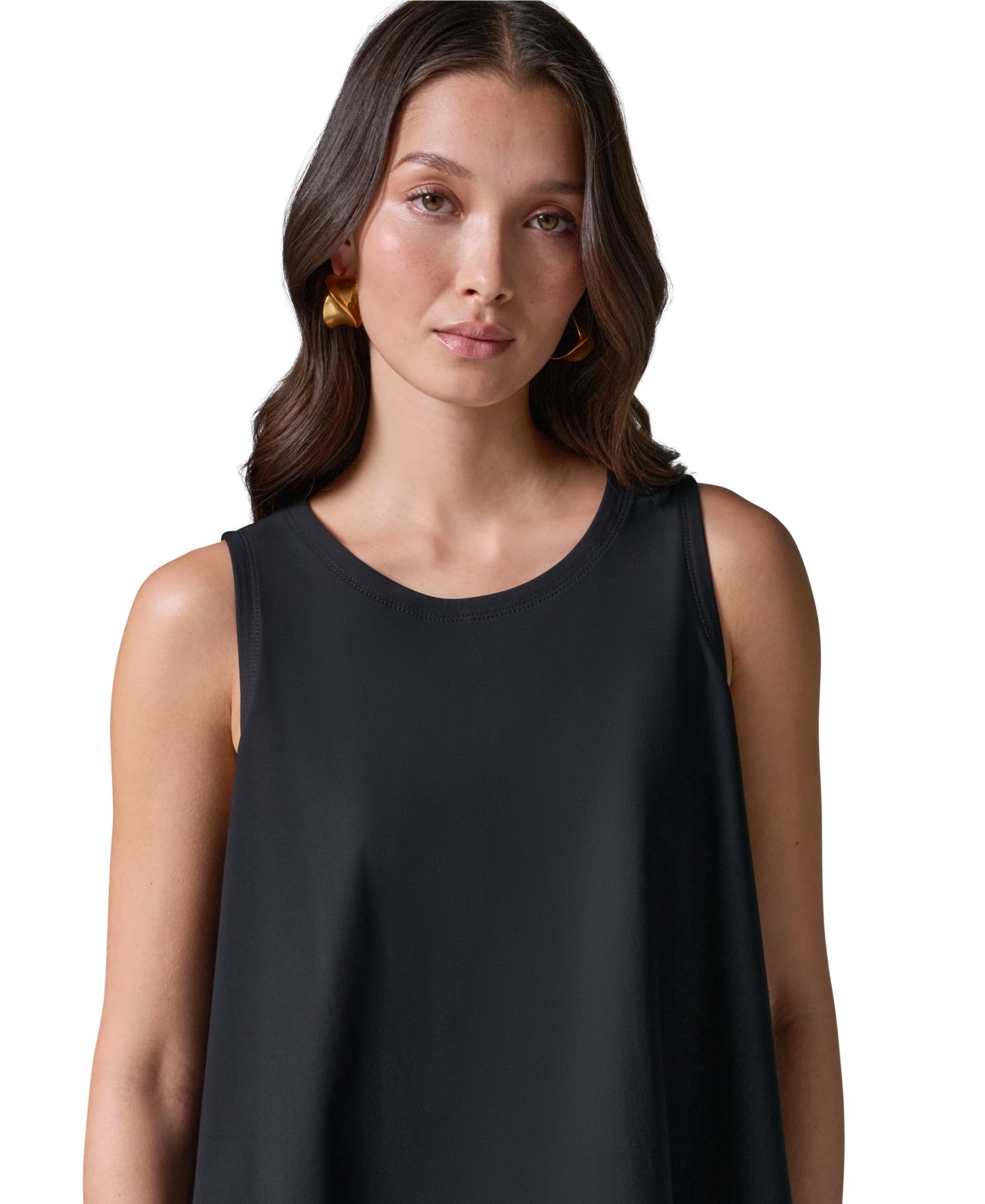 Женский топ Donna Karan Weekend 4-way Stretch Knit Sleeveless Top, цвет: Чёрный — фото 3