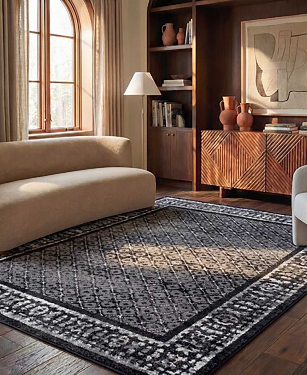 Safavieh Adirondack Black and Silver 9' x 12' Area Rug